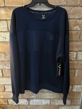 Messi Men's Deep Navy Crewneck Sweater. Size XL